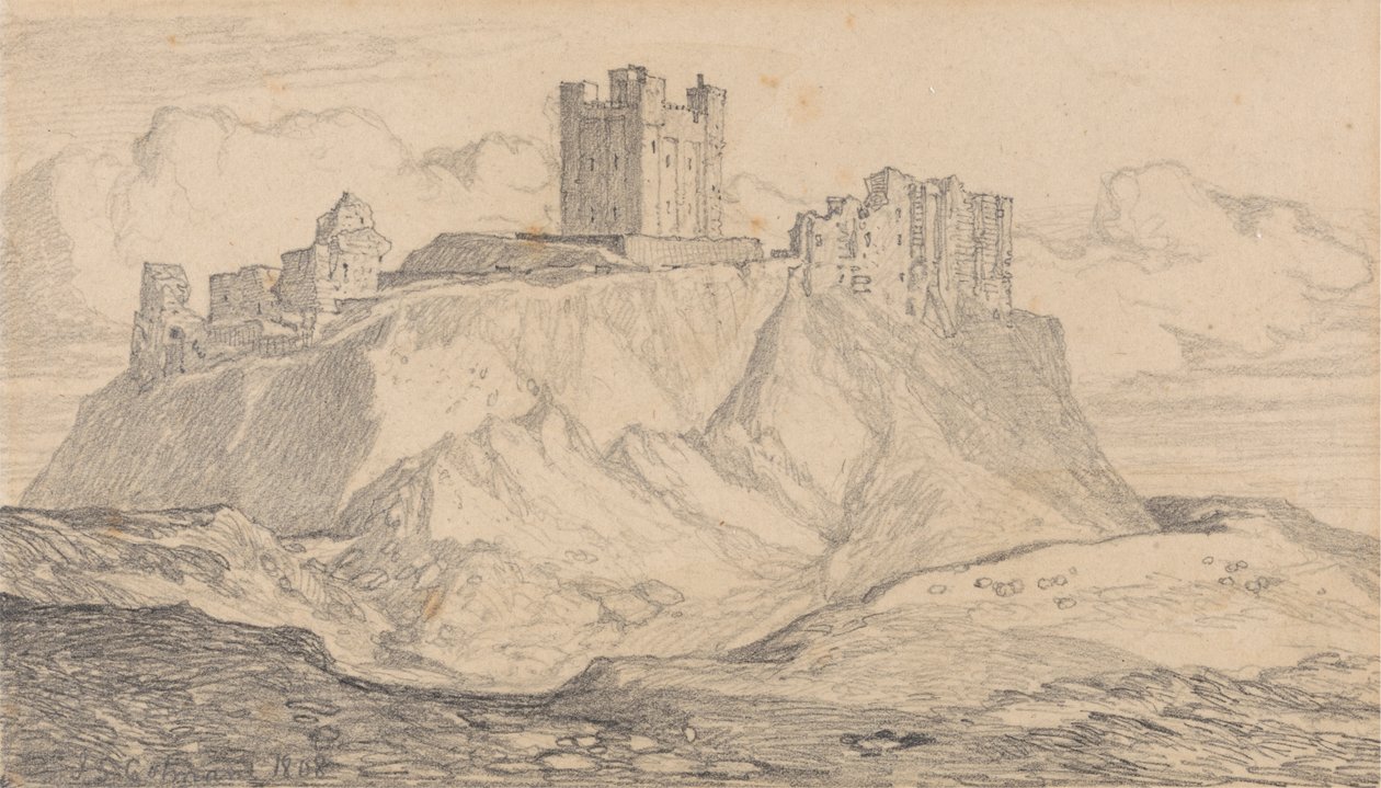Zamek Bamburgh, Northumberland autorstwa John Sell Cotman