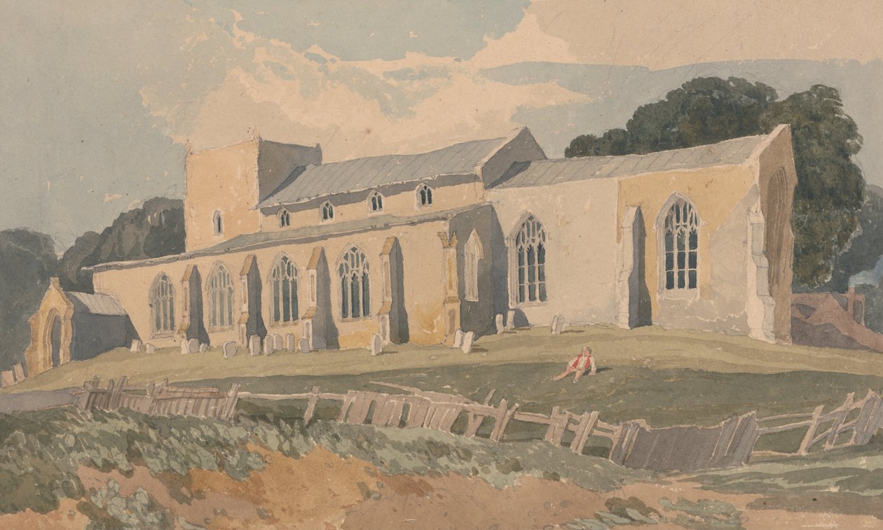 Kościół Blickling, Norfolk, od południowego wschodu autorstwa John Sell Cotman