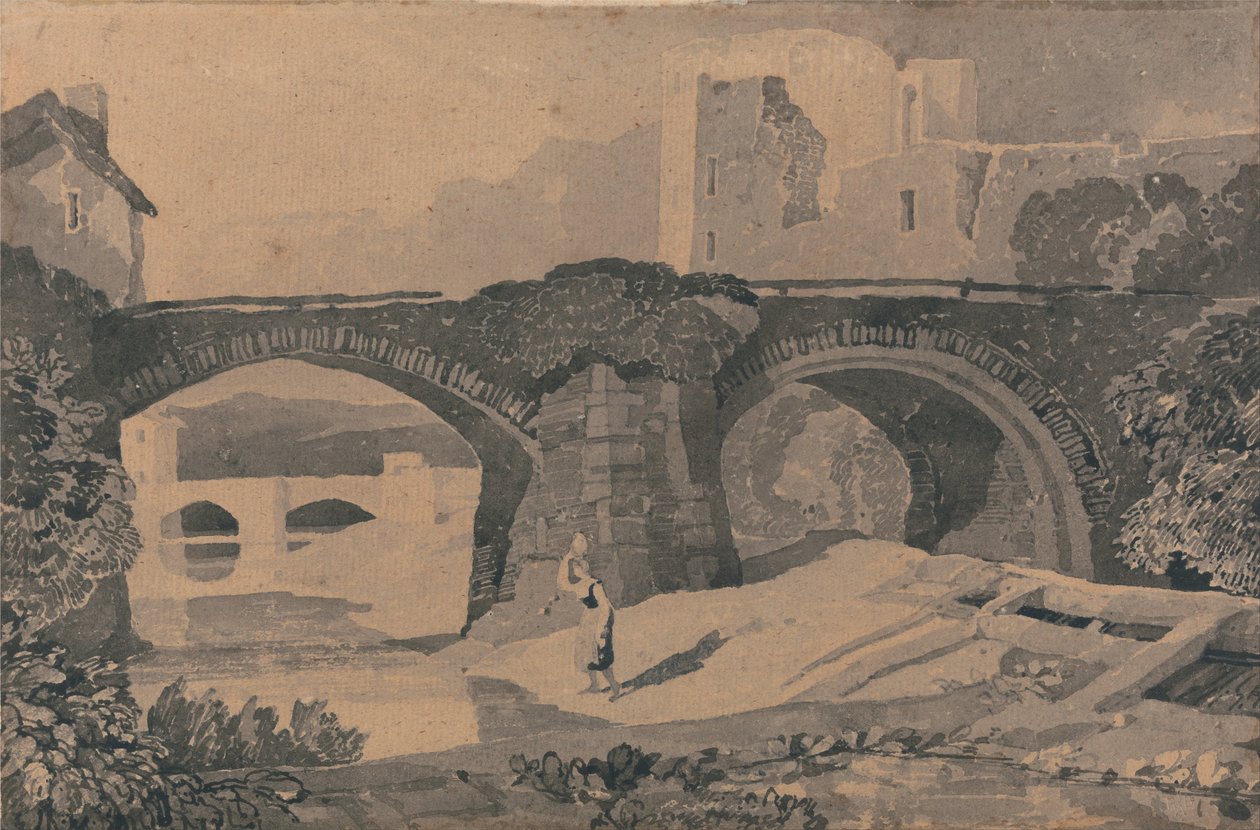 Brecon Bridge, Yorkshire autorstwa John Sell Cotman