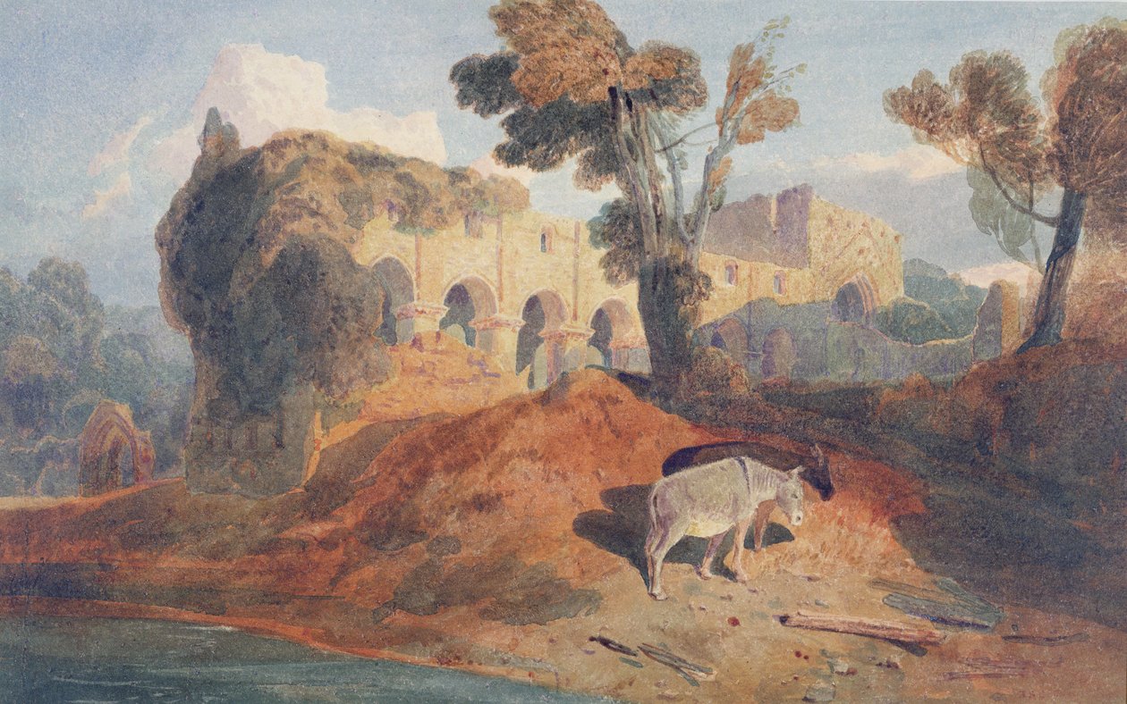 Buildwas Abbey (akwarela na papierze) autorstwa John Sell Cotman