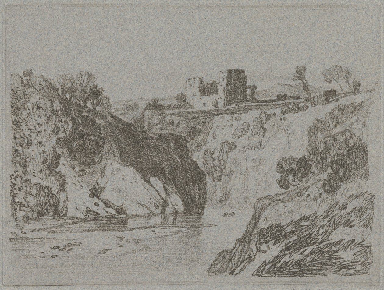 Zamek Nad Skalistym Wąwozem autorstwa John Sell Cotman