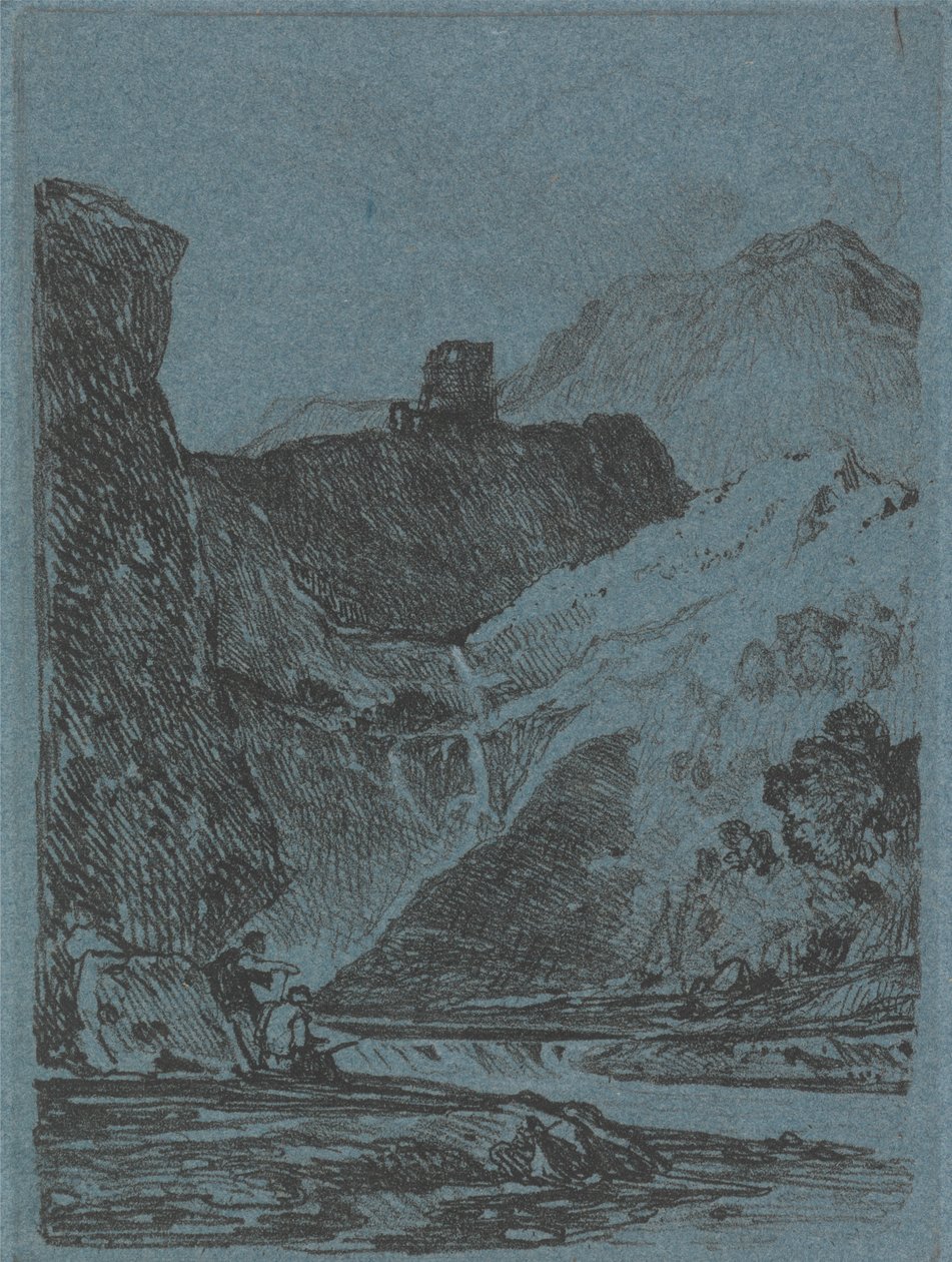 Zamek Nad Wodospadem autorstwa John Sell Cotman