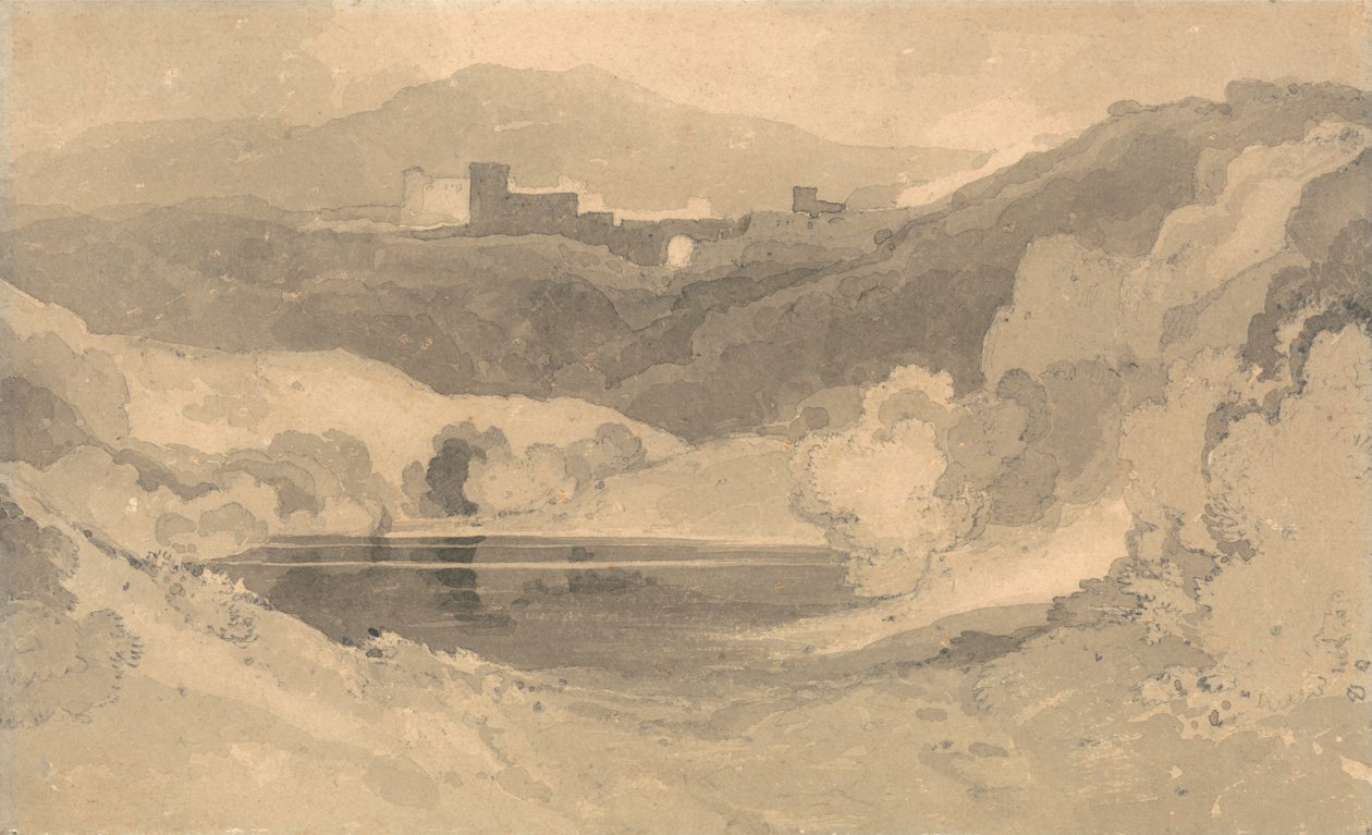 Zamek w krajobrazie autorstwa John Sell Cotman