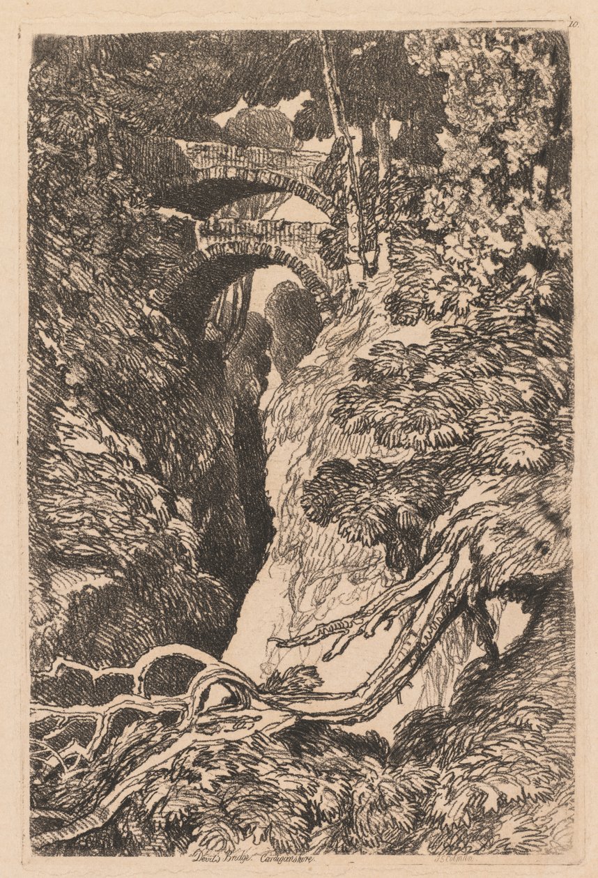 Diabelski Most, Cardiganshire autorstwa John Sell Cotman