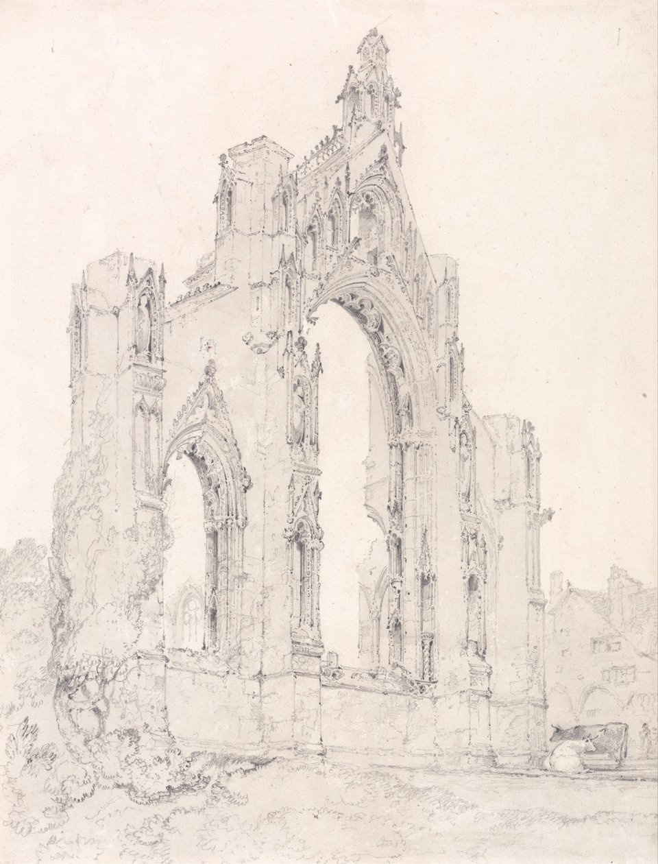 Wschodnia część kościoła Howden, Yorkshire autorstwa John Sell Cotman