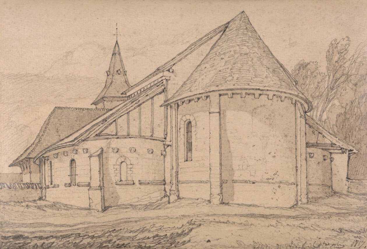 East End of the Abbey Church of St. Paul w Rouen w Normandii autorstwa John Sell Cotman