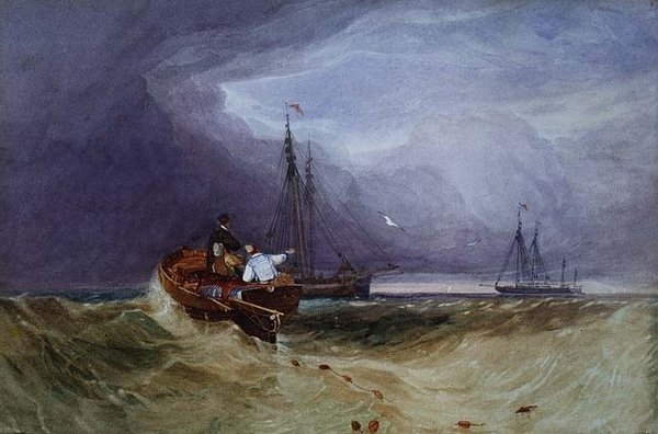 Łodzie rybackie przy Yarmouth autorstwa John Sell Cotman