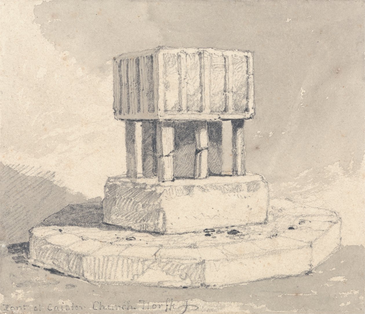 Czcionka w Caister Church w Norfolk autorstwa John Sell Cotman