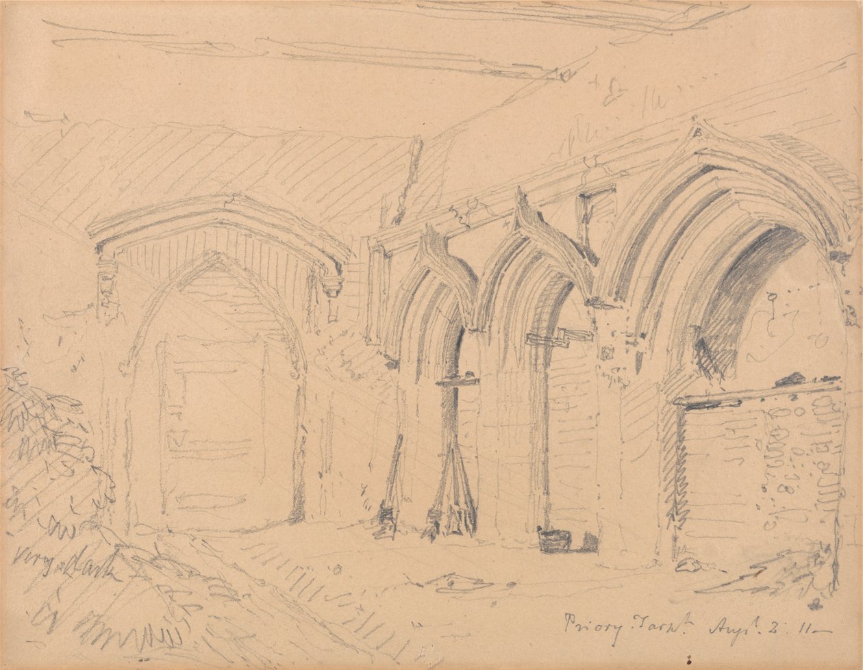 Wnętrze ruin klasztoru Yarmouth autorstwa John Sell Cotman