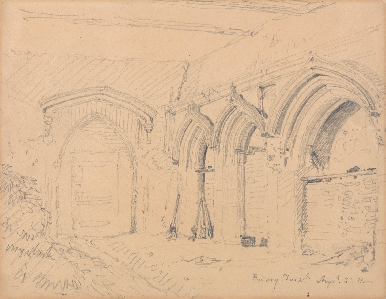 Wnętrze ruin klasztoru w Yarmouth autorstwa John Sell Cotman
