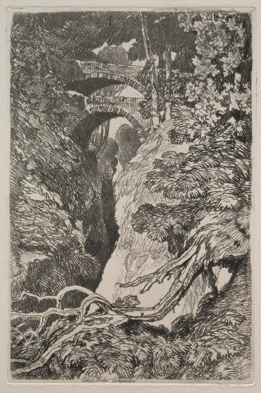 Liber Studiorum: Diabelski Most, Cardiganshire autorstwa John Sell Cotman