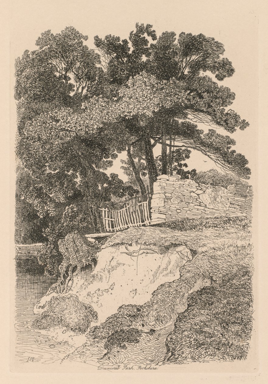 Liber Studiorum: Tablica 13, Duncomb Park, Yorkshire: No. 5, 1838. autorstwa John Sell Cotman