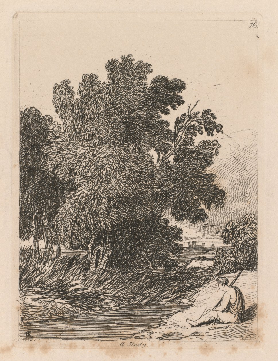 Księga Studiów: Tablica 16, Studium, 1838 autorstwa John Sell Cotman