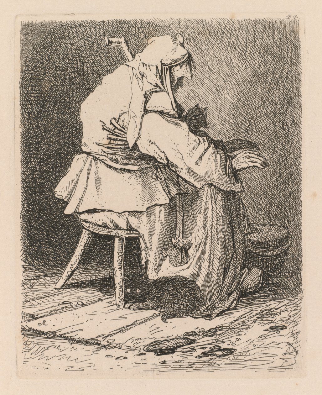 Liber Studiorum: Tablica 44, Szkic wg Rembrandta autorstwa John Sell Cotman