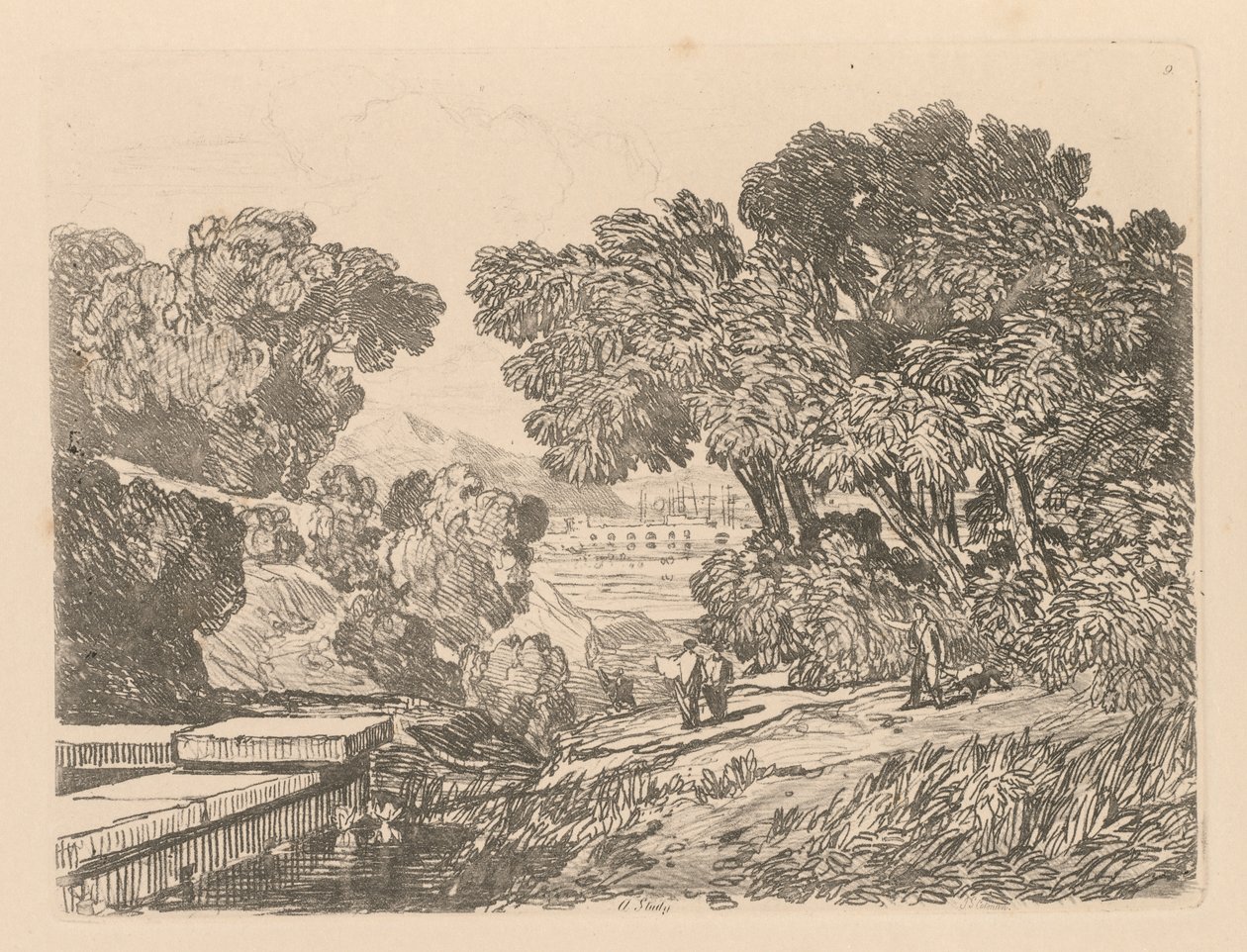 Księga Studiów: Tablica 9, Studium autorstwa John Sell Cotman