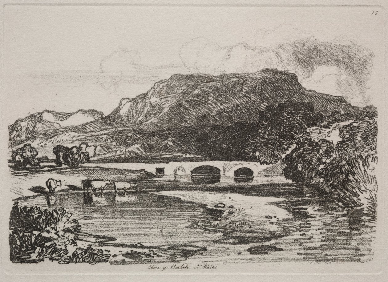 Księga Studiów: Tan y Beolch, Północna Walia autorstwa John Sell Cotman