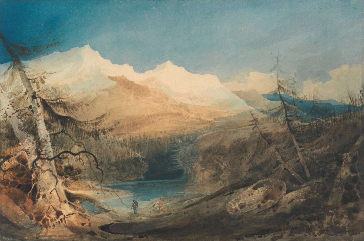 Krajobraz górski, północna Walia autorstwa John Sell Cotman