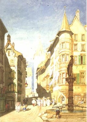 No.0944 Schaffhausen, c.1820-30 (akwarela i ołówek na papierze) autorstwa John Sell Cotman