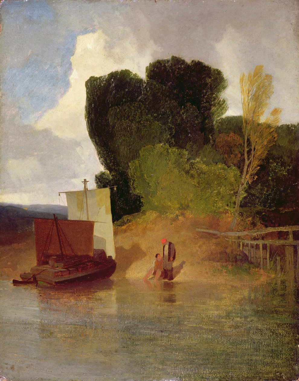 Na rzece Yare (olej na panelu) autorstwa John Sell Cotman