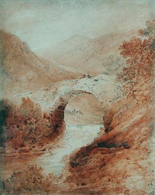 Pontaber, Glasllyn, Północna Walia autorstwa John Sell Cotman