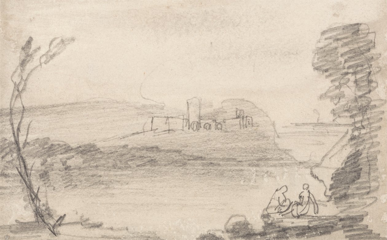 Ruina nad jeziorem, na sposób Richarda Wilsona autorstwa John Sell Cotman