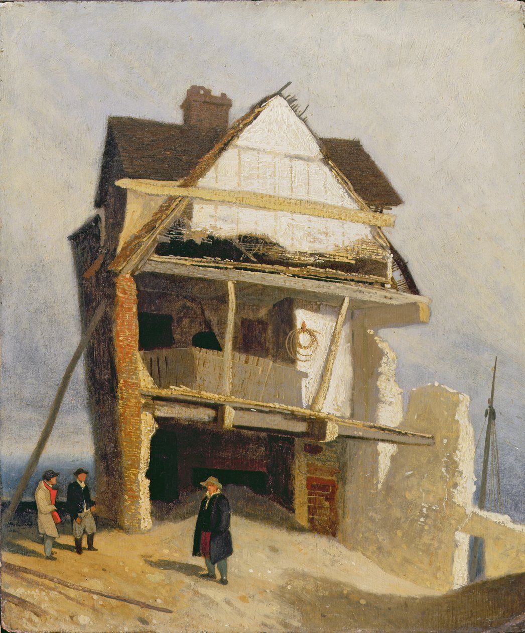 ویجاړ شوی کور، c.1807-10 (په تخته کې د مل بورډ باندې تېل ایښودل شوي) پولی autorstwa John Sell Cotman