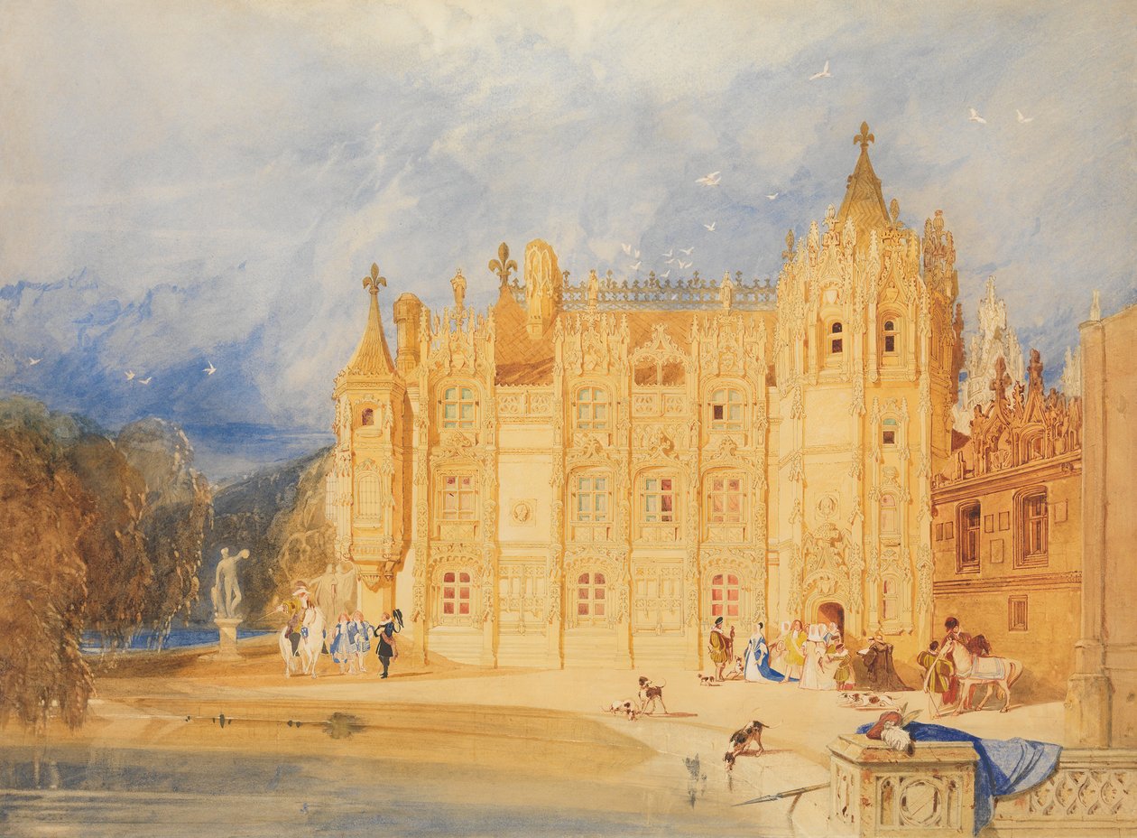 Dom Opactwa, Opactwo St. Ouen, Rouen, 1824-31. autorstwa John Sell Cotman