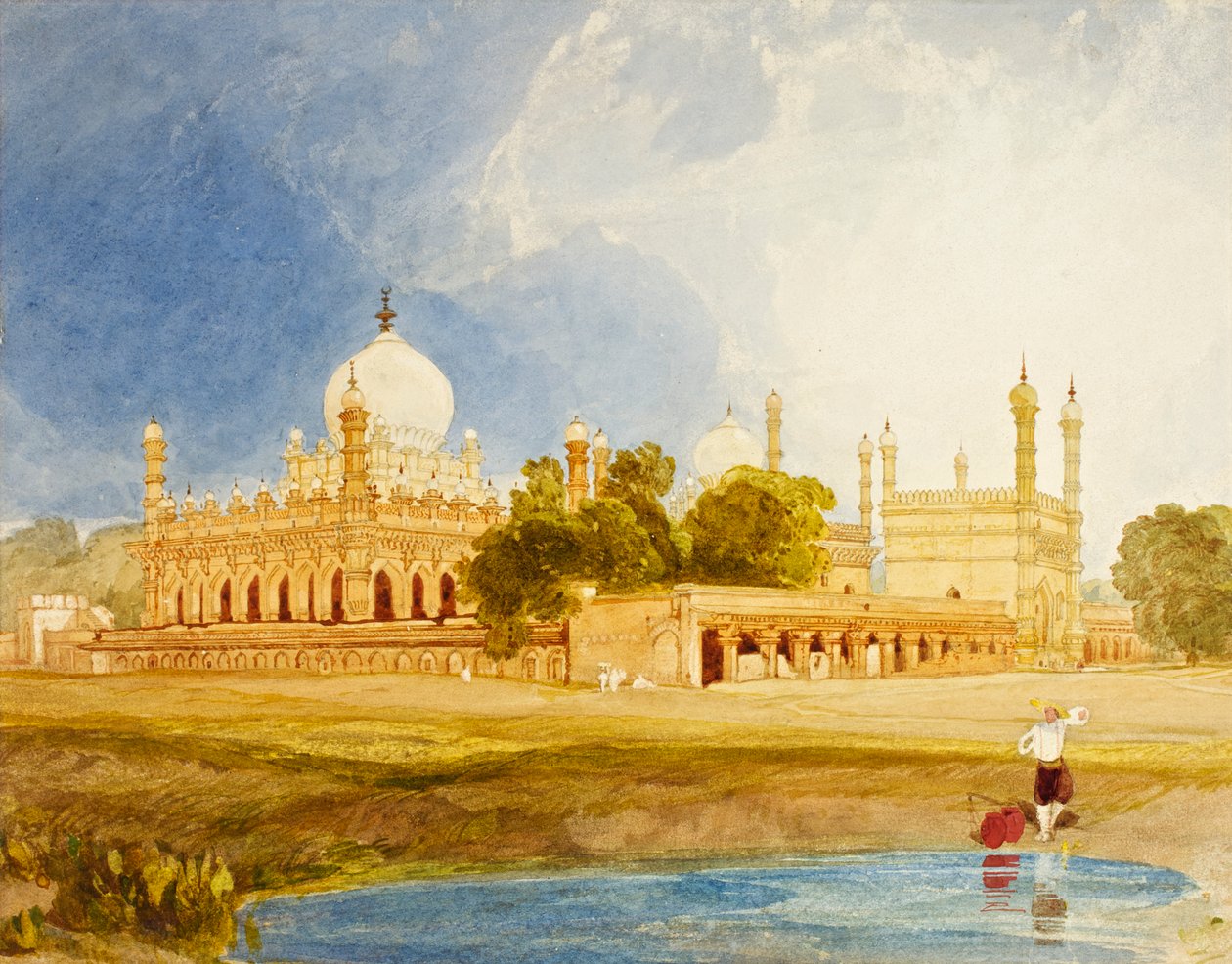 Pałac Hyder Ali Khana, Radży Mysore, ok. 1825 (ołówek na karcie) autorstwa John Sell Cotman