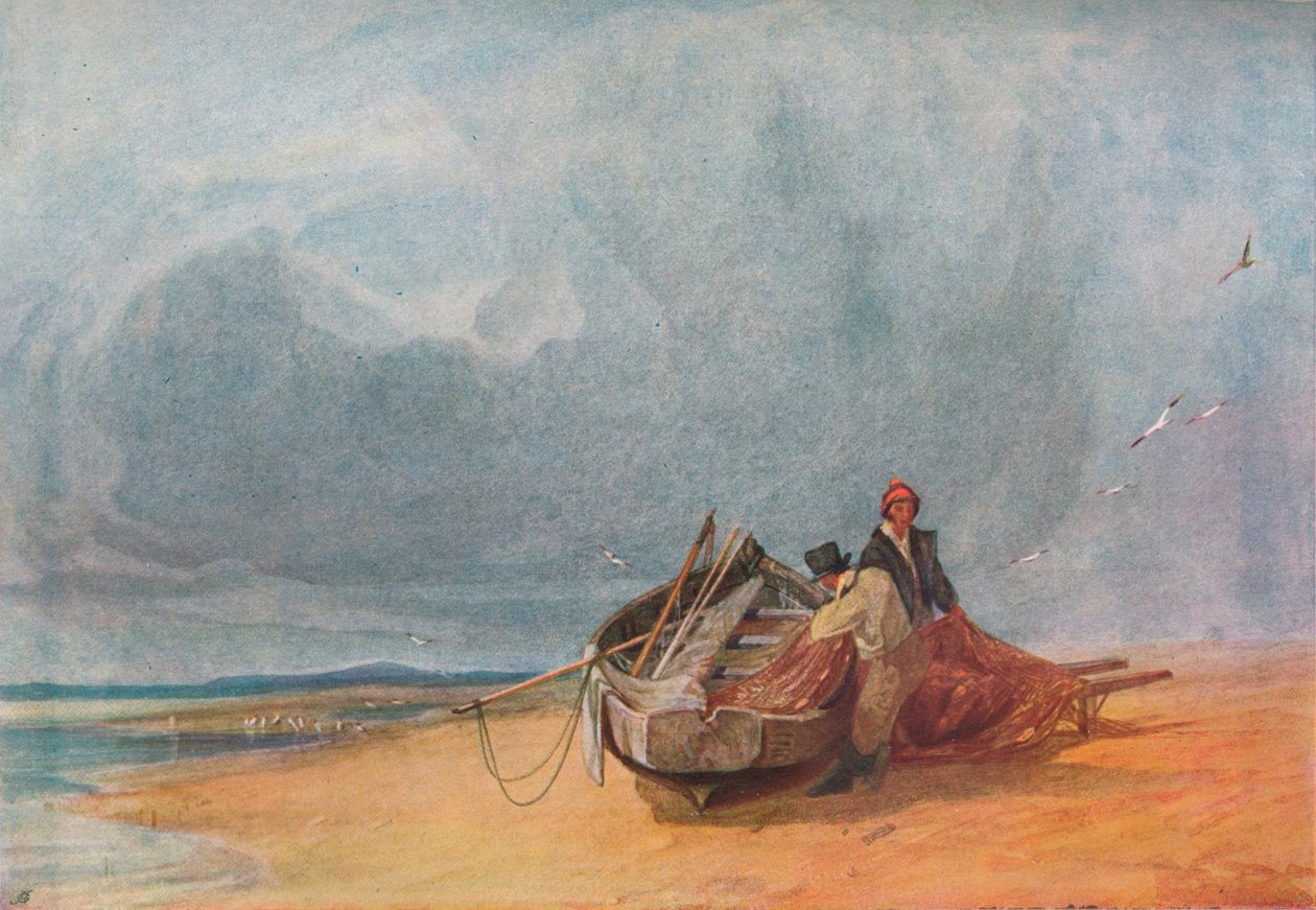 Plaża Yarmouth, c1808 autorstwa John Sell Cotman