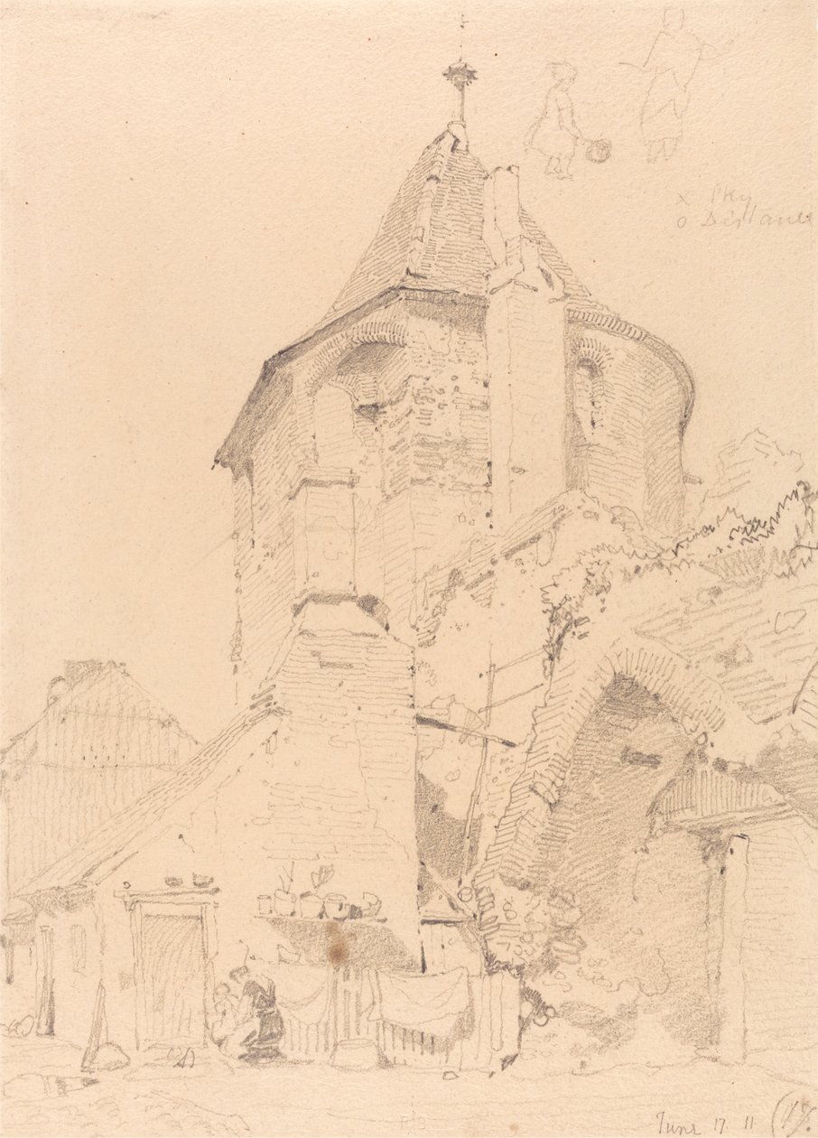 Yarmouth, północno-zachodnia wieża autorstwa John Sell Cotman