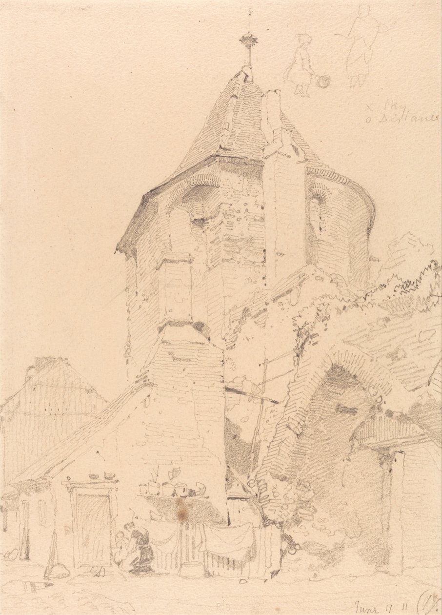 Yarmouth, wieża północno-zachodnia autorstwa John Sell Cotman