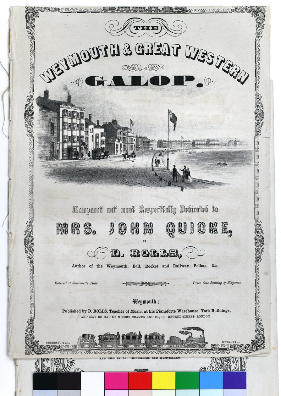 Weymouth and Great Western Galop, c1870 (litografia na papierze) autorstwa John Sherren