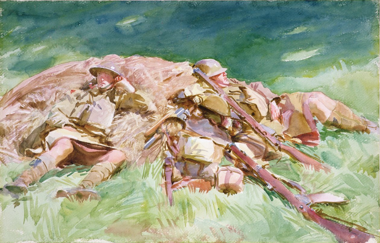 1151 Górale odpoczywają na froncie, 1918 r. autorstwa John Singer Sargent