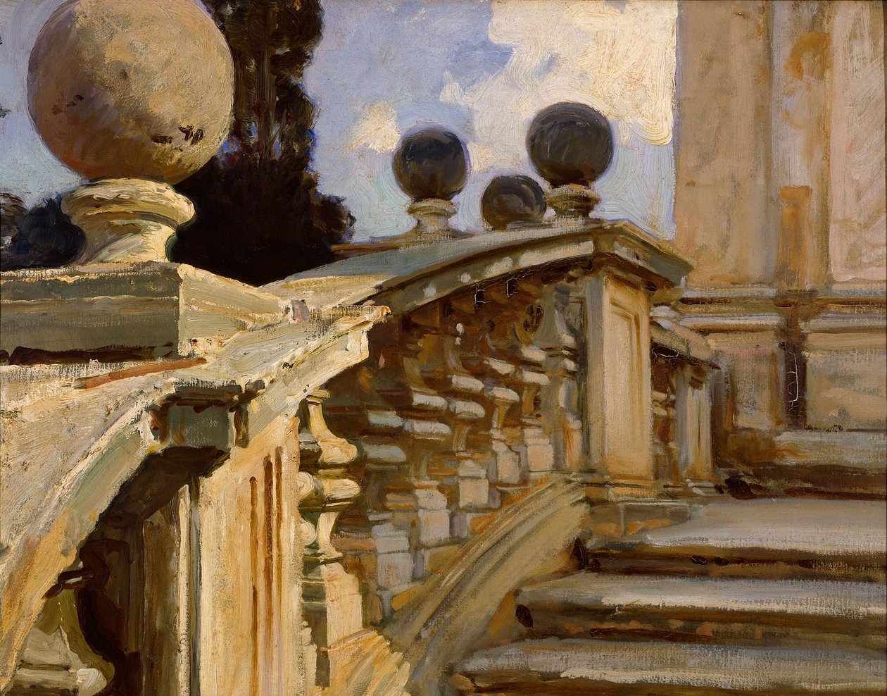 Balustrada, ok. 1880-1920 autorstwa John Singer Sargent
