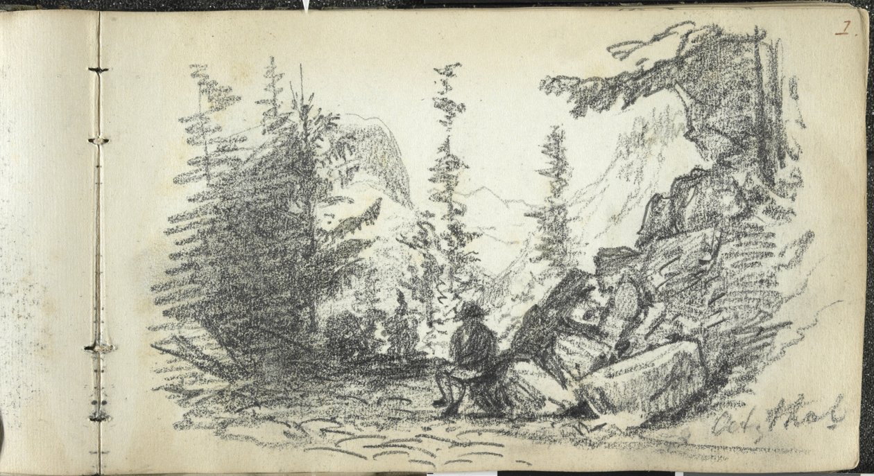 Krajobraz alpejski, Oetztal, Austria autorstwa John Singer Sargent