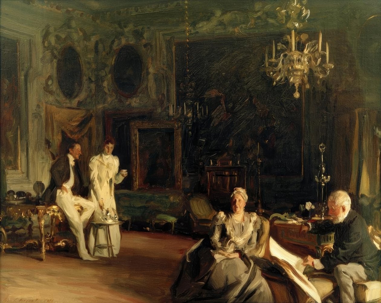 Wnętrze w Wenecji autorstwa John Singer Sargent