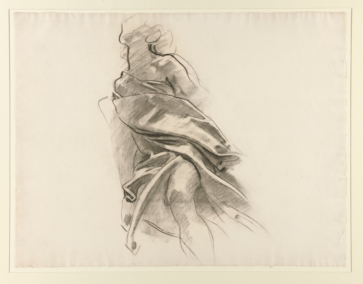Fragment draperii [Badanie kredkowe nr. 5.14] autorstwa John Singer Sargent