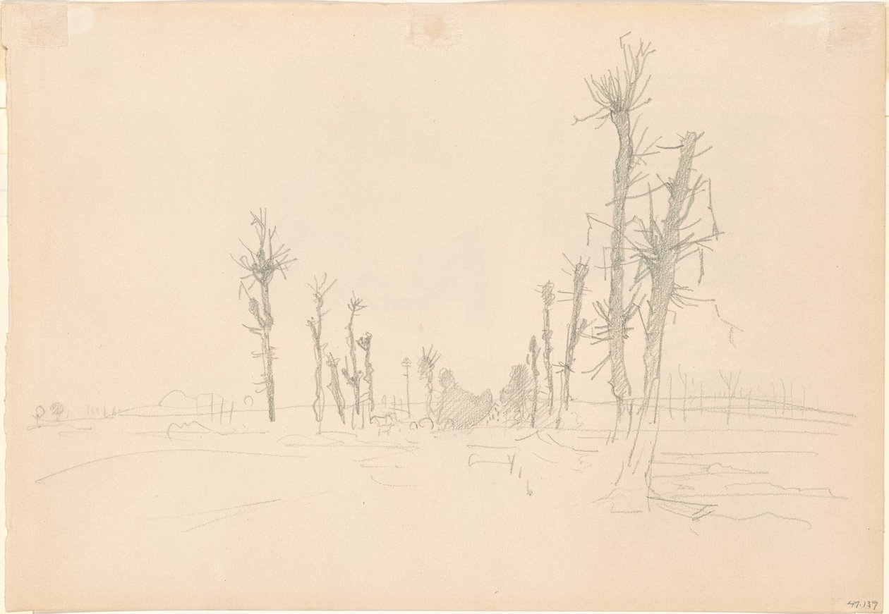 Zdewastowany krajobraz [verso] autorstwa John Singer Sargent