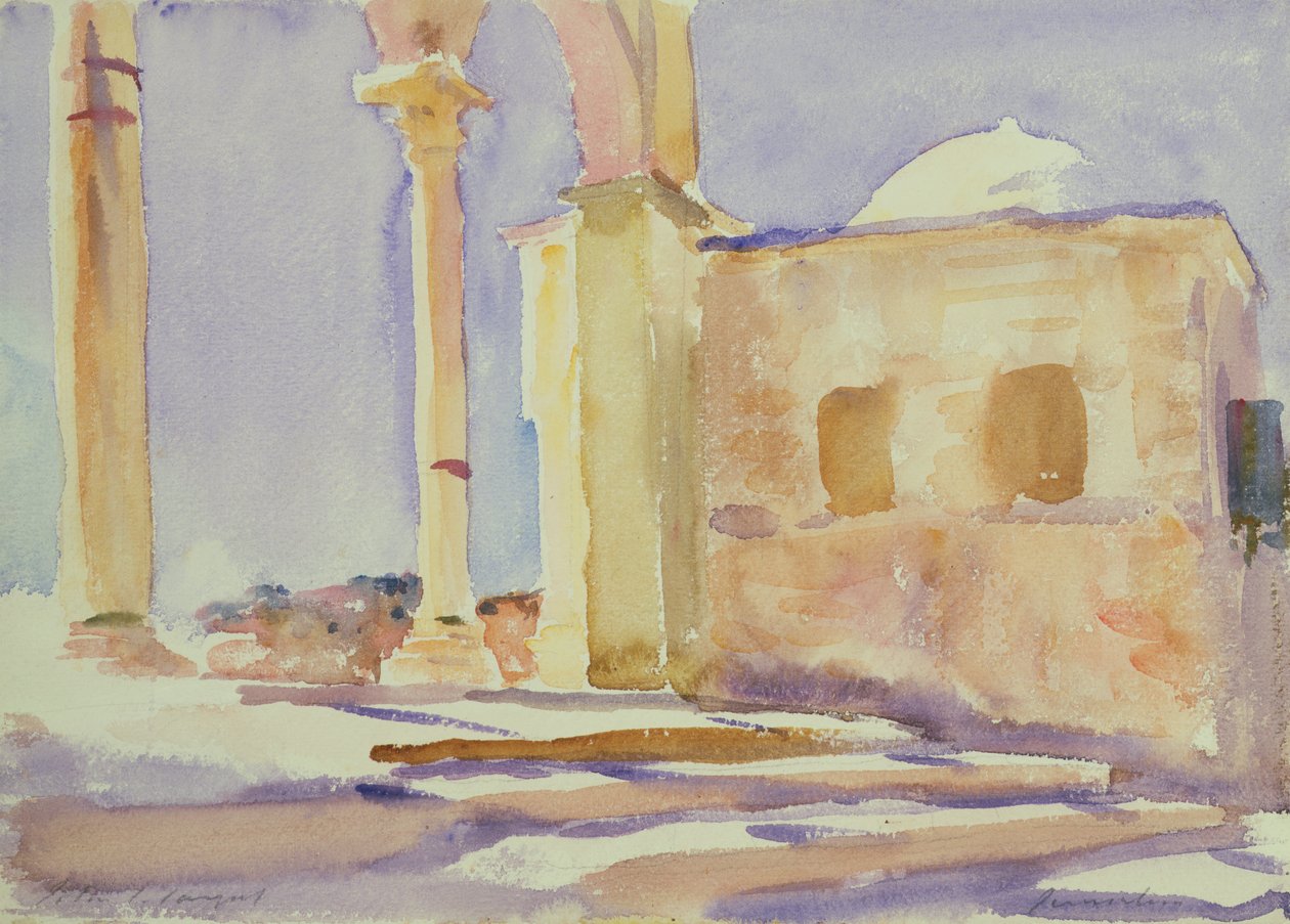 Kopuła na Skale, Jerozolima (wc na papierze) autorstwa John Singer Sargent