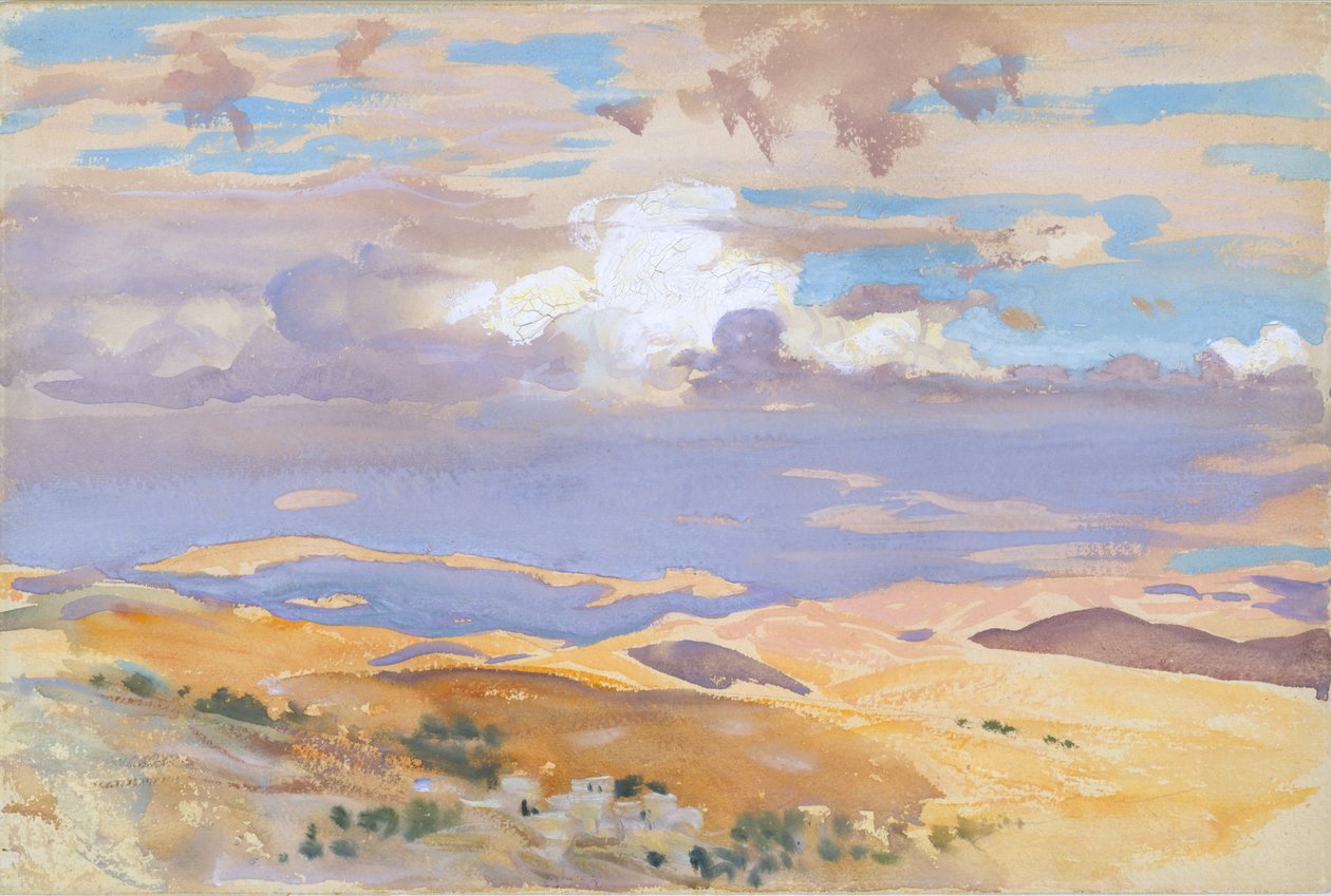 Z Jerozolimy, 1905-06 (wc, gwasz i grafit na białym papierze) autorstwa John Singer Sargent