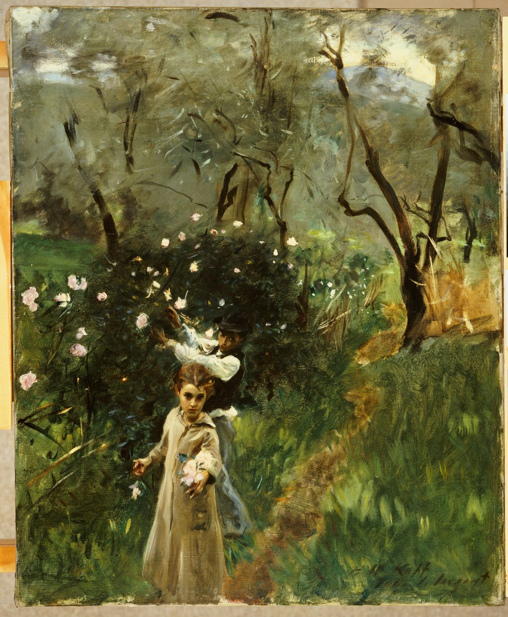 Zbieranie kwiatów o zmierzchu autorstwa John Singer Sargent
