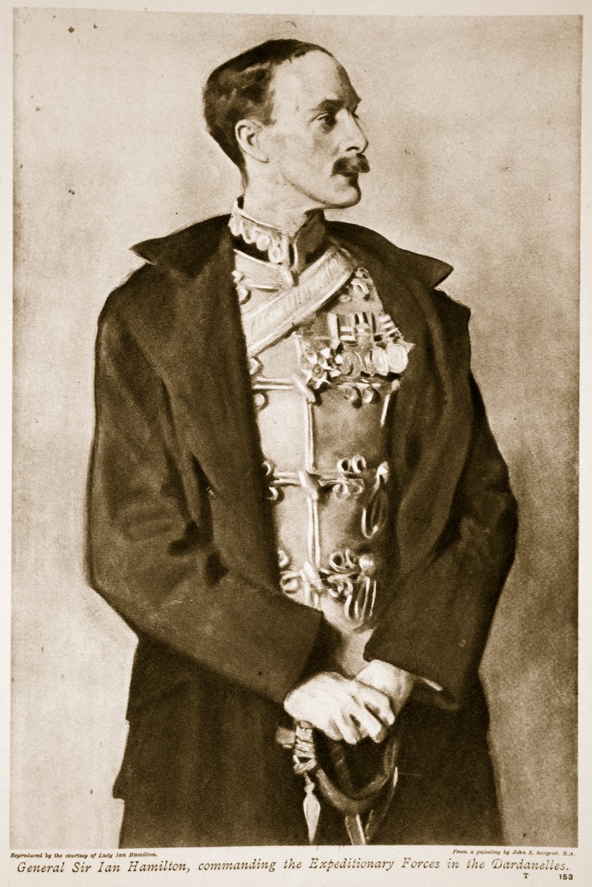 Generał Sir Ian Hamilton, dowodzący siłami ekspedycyjnymi w Dardanelach, 1914-19 autorstwa John Singer Sargent