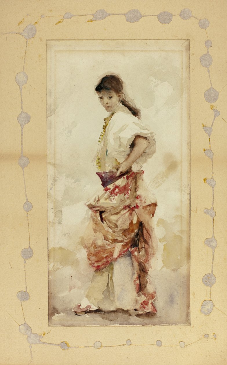 Dziewczyna w stroju hiszpańskim, przed 1880 r. autorstwa John Singer Sargent