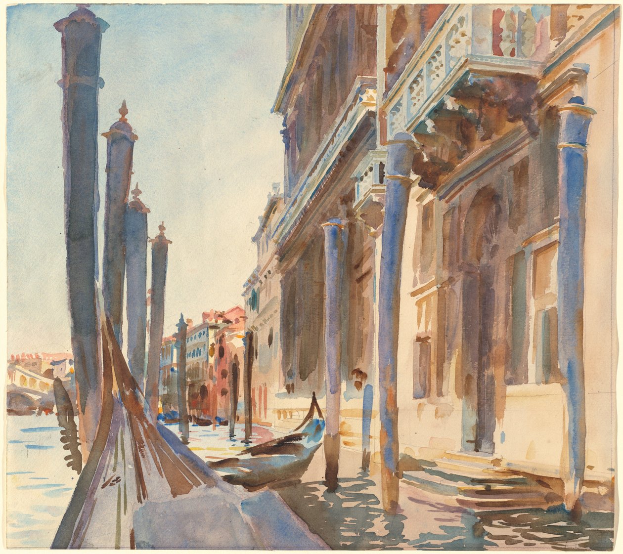 Miejsce do cumowania gondoli na Canale Grande, 19041907. autorstwa John Singer Sargent
