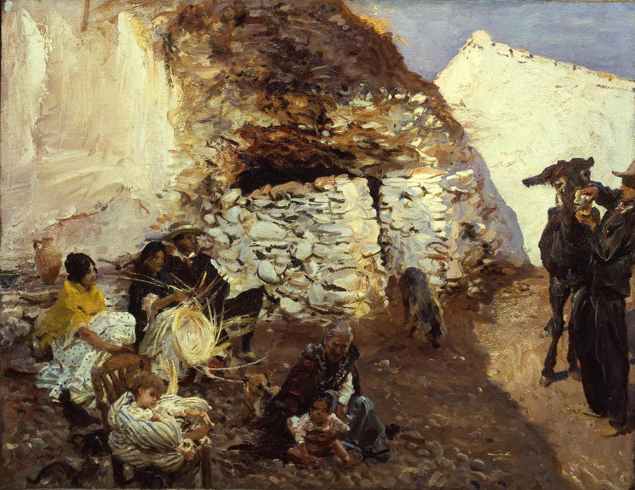 Obóz Cyganów, Granada, Hiszpania, ok. 1912-13 autorstwa John Singer Sargent