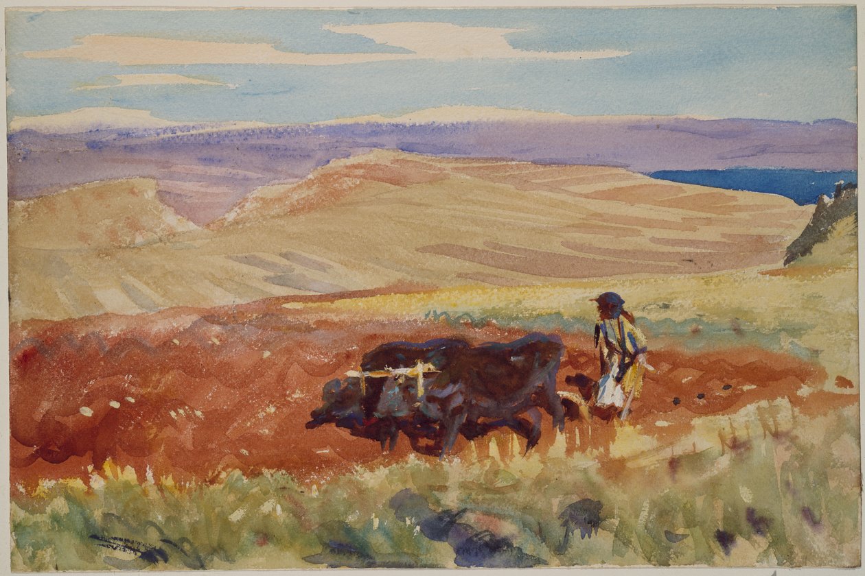 Wzgórza Galilei, ok. 1905-06 (akwarela) autorstwa John Singer Sargent