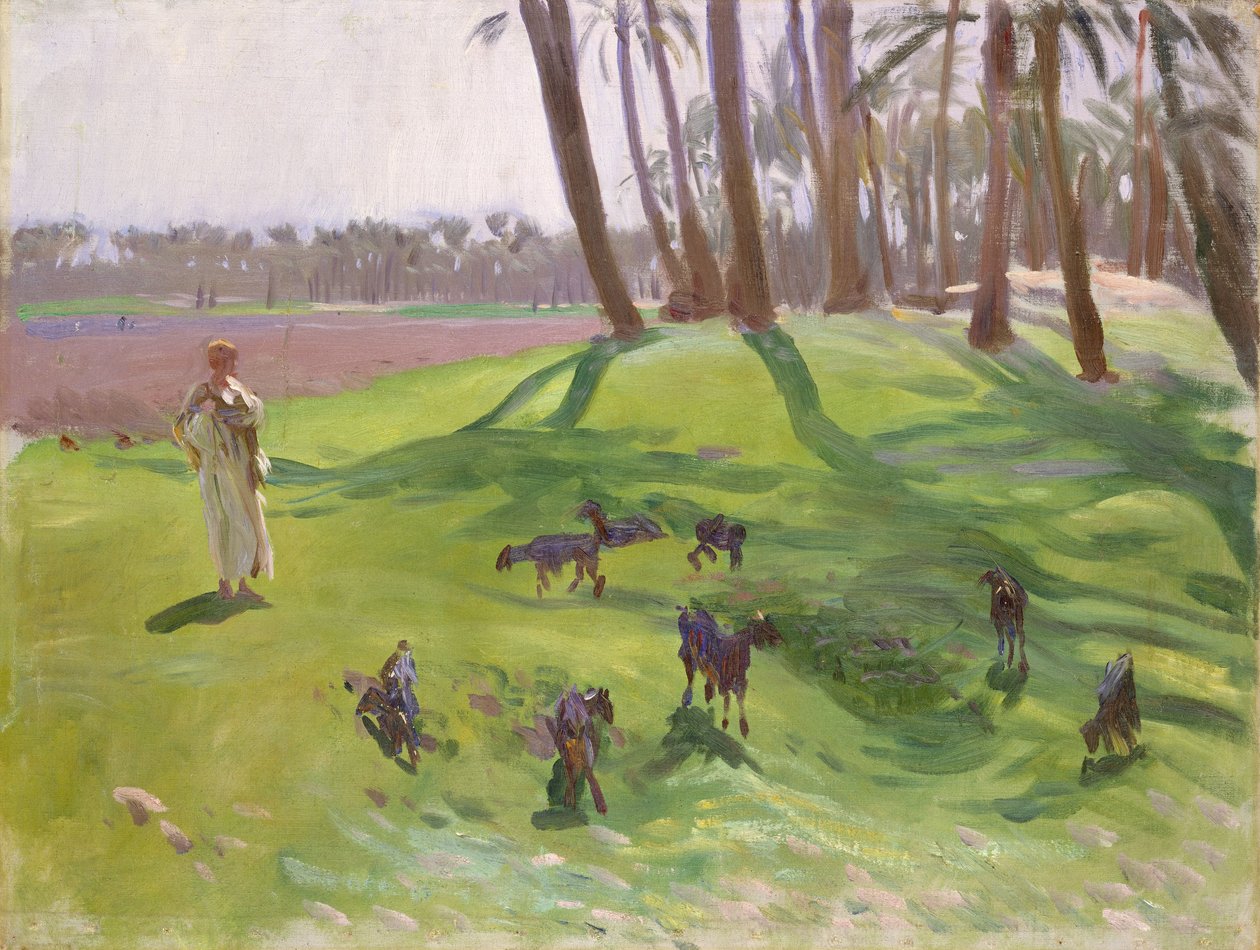 Krajobraz z pasterzem kóz, 1890–91 autorstwa John Singer Sargent