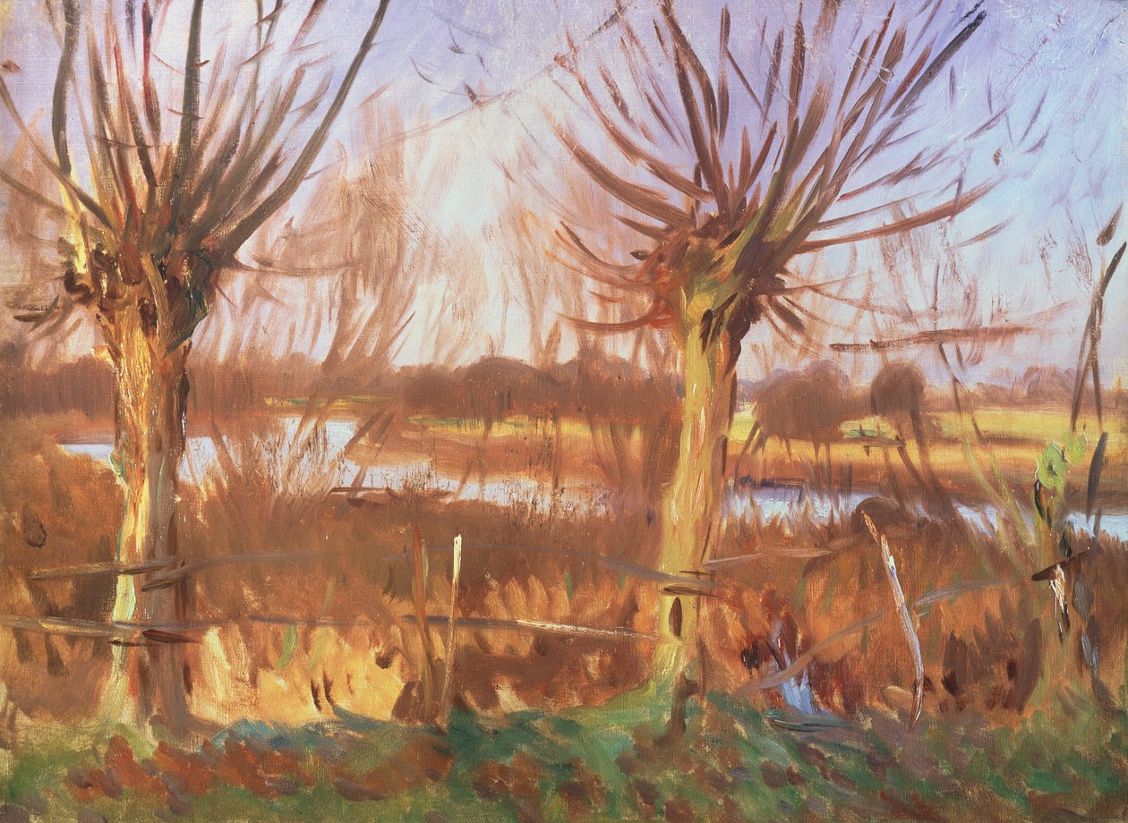 Krajobraz z drzewami, Calcot-nad Tamizą autorstwa John Singer Sargent