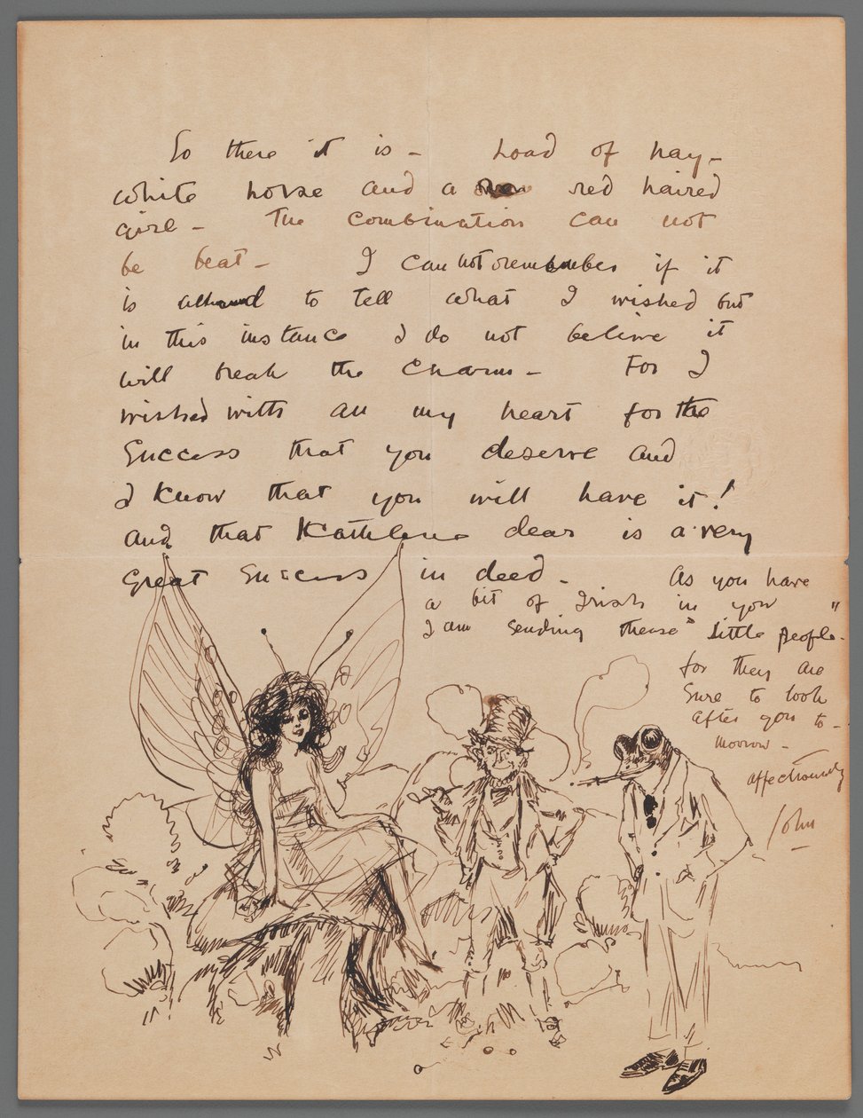 List do Kathlene MacDonell (tusz na papierze) autorstwa John Singer Sargent