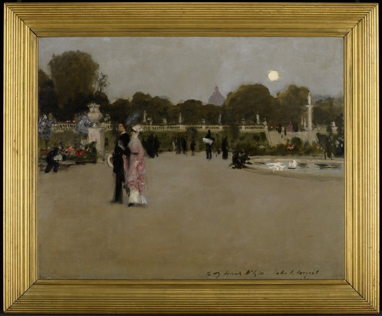 Ogrody Luksemburskie o zmierzchu autorstwa John Singer Sargent